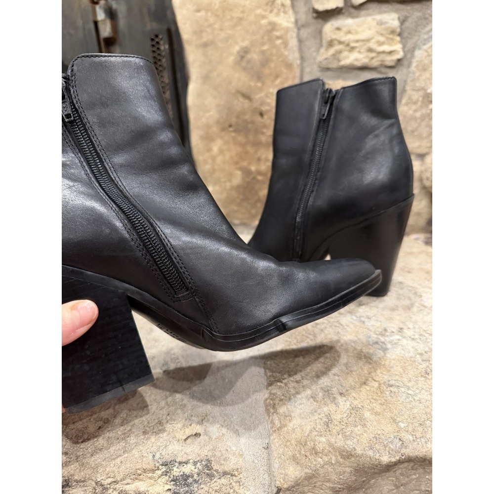 Naturalizer Womens Zip Up Ankle Leather Boot Booties Black 6.5W - Picture 8 of 10